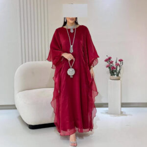 Women's Solid Color Loose Casual Dubai Cardigan Robe Dress
