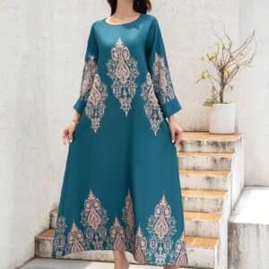Flower Printed Long Robe