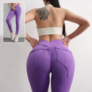 High Waist Hip Lift Yoga Pants With Pockets Women's Sports Fitness Trousers Leggings