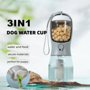 Dog Water Cup Drinking Food Garbage Bag Three-in-one Portable Small Multi-functional